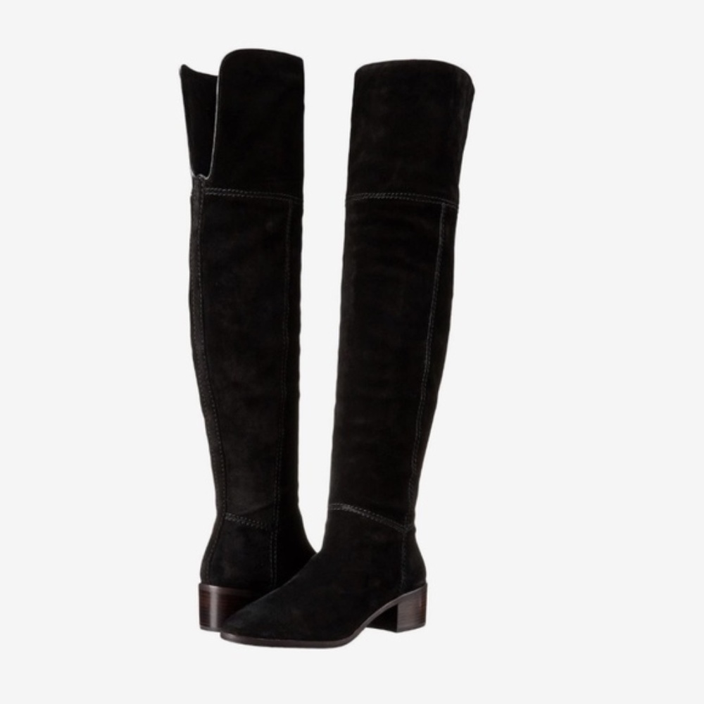 Coach Black Suede “Lucia” Over the Knee Boot